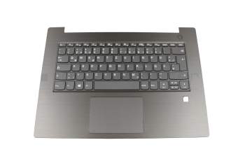 Keyboard incl. topcase DE (german) grey/grey for fingerprint scanner original suitable for Lenovo V330-14ARR (81B1)