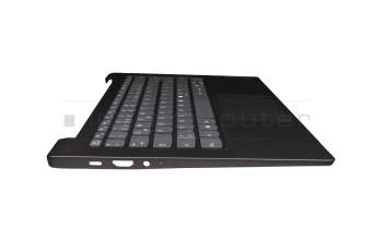 Keyboard incl. topcase DE (german) grey/grey original suitable for Lenovo IdeaPad 5-14ITL05 (82FE)
