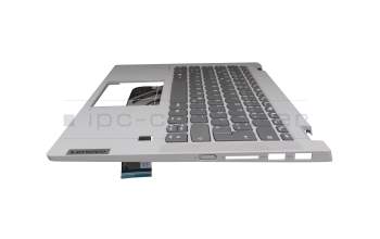 Keyboard incl. topcase DE (german) grey/grey original suitable for Lenovo IdeaPad Flex 5-14IIL05 (81WS/81X1)