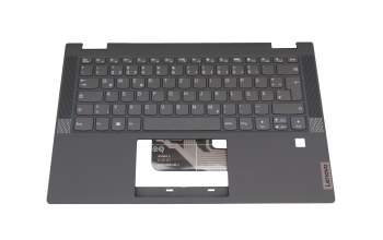 Keyboard incl. topcase DE (german) grey/grey original suitable for Lenovo IdeaPad Flex 5-14IIL05 (81WS/81X1)