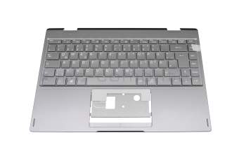 Keyboard incl. topcase DE (german) grey/grey original suitable for Medion Akoya E4271 (YM14GR)
