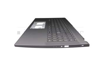 Keyboard incl. topcase DE (german) grey/grey with backlight original suitable for Acer Aspire 5 (A515-57)
