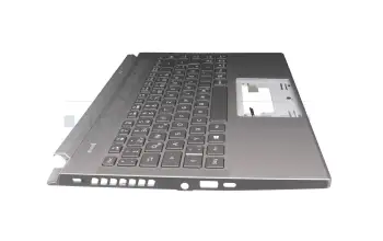 Keyboard incl. topcase DE (german) grey/grey with backlight original suitable for Acer Predator Triton 300SE (PT314-51S)