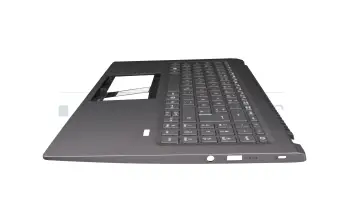 Keyboard incl. topcase DE (german) grey/grey with backlight original suitable for Acer Swift 3 (SF316-51)