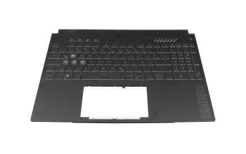 Keyboard incl. topcase DE (german) grey/grey with backlight original suitable for Asus TUF Gaming A15 FA507UV