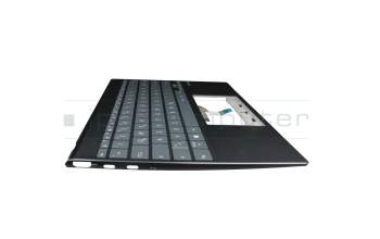 Keyboard incl. topcase DE (german) grey/grey with backlight original suitable for Asus UM425UA