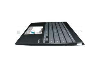 Keyboard incl. topcase DE (german) grey/grey with backlight original suitable for Asus UM425UA