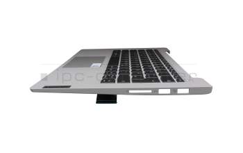 Keyboard incl. topcase DE (german) grey/grey with backlight original suitable for Lenovo IdeaPad 5-14ALC05 (82LM)
