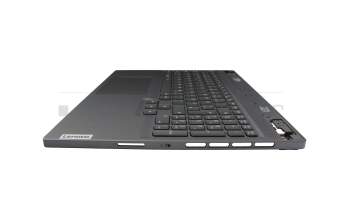 Keyboard incl. topcase DE (german) grey/grey with backlight original suitable for Lenovo Legion Slim 5-16APH8 (82Y9)
