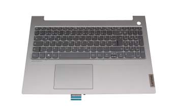 Keyboard incl. topcase DE (german) grey/grey with backlight original suitable for Lenovo ThinkBook 15p G2 ITH (21B1)