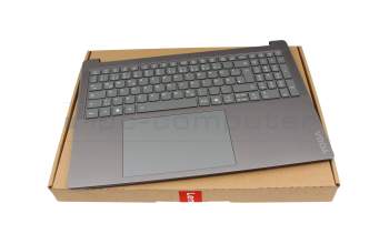 Keyboard incl. topcase DE (german) grey/grey with backlight original suitable for Lenovo Yoga Pro 9 16IAH10 (83L0)