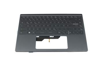 Keyboard incl. topcase DE (german) grey/grey with backlight original suitable for MSI Modern 15 A11M/A11ML/A11MU (MS-1552)