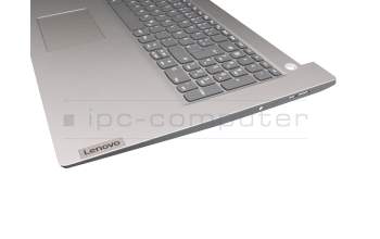 Keyboard incl. topcase DE (german) grey/silver (Fingerprint) original suitable for Lenovo IdeaPad 3-17ARE05 (81W5)
