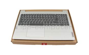 Keyboard incl. topcase DE (german) grey/silver original suitable for Lenovo IdeaPad 3-15IGL05 (82BU)