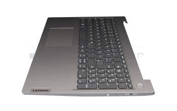 Keyboard incl. topcase DE (german) grey/silver original suitable for Lenovo IdeaPad 3-15IGL05 (82BU)