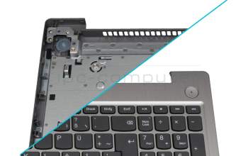Keyboard incl. topcase DE (german) grey/silver original suitable for Lenovo IdeaPad 3-15IML05 (81WR/81WB)