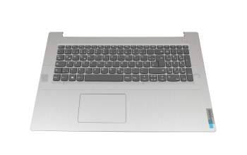 Keyboard incl. topcase DE (german) grey/silver original suitable for Lenovo IdeaPad 3-17IIL05 (81WF)
