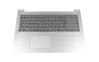 Keyboard incl. topcase DE (german) grey/silver original suitable for Lenovo IdeaPad 320-15IKB (80XN)