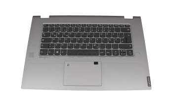 Keyboard incl. topcase DE (german) grey/silver original suitable for Lenovo IdeaPad C340-15IML (81TL)