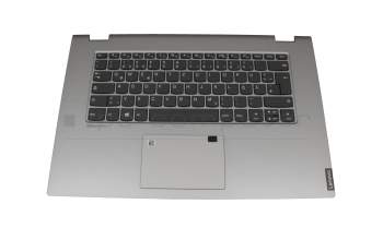 Keyboard incl. topcase DE (german) grey/silver original suitable for Lenovo IdeaPad Flex-15IWL (81SR)