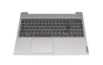 Keyboard incl. topcase DE (german) grey/silver original suitable for Lenovo IdeaPad S340-15IIL (81WL)