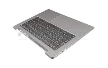 Keyboard incl. topcase DE (german) grey/silver with backlight original suitable for Lenovo IdeaPad 330S-14IKB (81F4/81JM)
