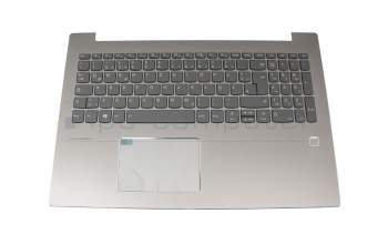 Keyboard incl. topcase DE (german) grey/silver with backlight original suitable for Lenovo IdeaPad 520-15IKB (80YL/81BF)