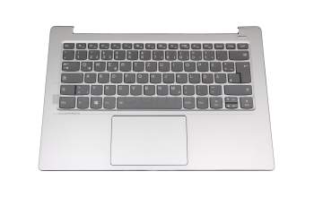 Keyboard incl. topcase DE (german) grey/silver with backlight original suitable for Lenovo IdeaPad 530S-14IKB (81EU)