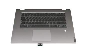 Keyboard incl. topcase DE (german) grey/silver with backlight original suitable for Lenovo IdeaPad C340-15IWL (81N5)