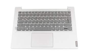 Keyboard incl. topcase DE (german) grey/silver with backlight original suitable for Lenovo IdeaPad S340-14IIL (81VV/81WJ)