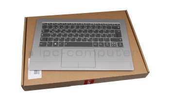 Keyboard incl. topcase DE (german) grey/silver with backlight original suitable for Lenovo Yoga 920-13IKB (80Y7/80Y8/81TF)