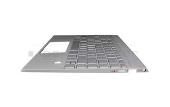 Keyboard incl. topcase DE (german) silver/black original suitable for HP Envy 13-aq0900