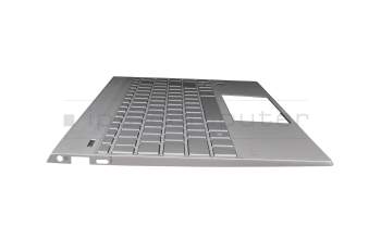 Keyboard incl. topcase DE (german) silver/black original suitable for HP Envy 13-aq1300