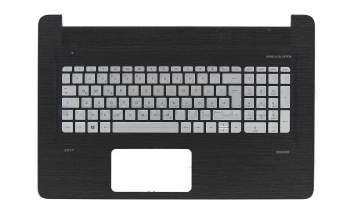 Keyboard incl. topcase DE (german) silver/black with backlight original suitable for HP Envy 17-n000