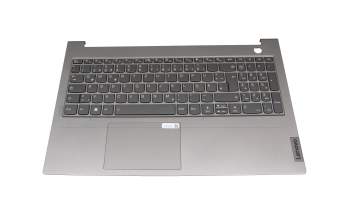 Keyboard incl. topcase DE (german) silver/grey with backlight original suitable for Lenovo ThinkBook 15 G3 ACL (21A4)