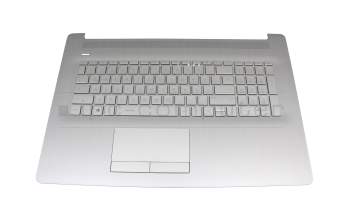 Keyboard incl. topcase DE (german) silver/silver (DVD) original suitable for HP 17-by4000