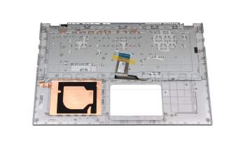 Keyboard incl. topcase DE (german) silver/silver original suitable for Asus VivoBook 15 F512FA