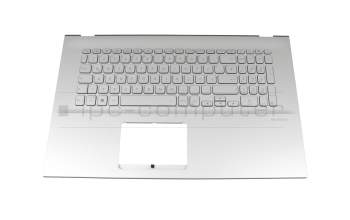 Keyboard incl. topcase DE (german) silver/silver original suitable for Asus VivoBook 17 D712DK