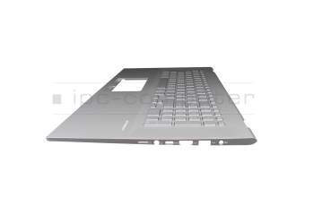 Keyboard incl. topcase DE (german) silver/silver original suitable for Asus VivoBook 17 R754EA