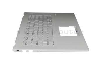 Keyboard incl. topcase DE (german) silver/silver original suitable for Asus VivoBook 17 X712DA