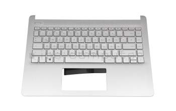 Keyboard incl. topcase DE (german) silver/silver original suitable for HP 14s-fq1000