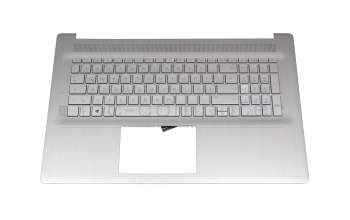 Keyboard incl. topcase DE (german) silver/silver original suitable for HP 17-cp0000