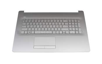 Keyboard incl. topcase DE (german) silver/silver suitable for HP 17-by2000