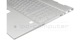 Keyboard incl. topcase DE (german) silver/silver with backlight (DIS) original suitable for HP Envy x360 15-dr1700