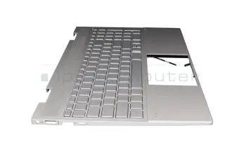 Keyboard incl. topcase DE (german) silver/silver with backlight (DSC Grafik) original suitable for HP Envy x360 15-ed0272ng