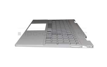 Keyboard incl. topcase DE (german) silver/silver with backlight (UMA) original suitable for HP Envy x360 15-ed0000