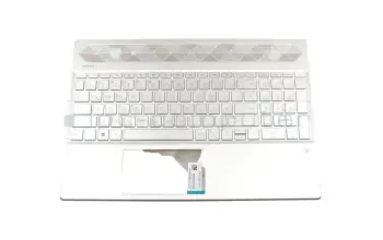 Keyboard incl. topcase DE (german) silver/silver with backlight (UMA graphics) original suitable for HP Pavilion 15-cs2000