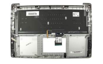 Keyboard incl. topcase DE (german) silver/silver with backlight (for models without HDD) original suitable for Asus ZenBook UX501VW