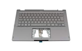 Keyboard incl. topcase DE (german) silver/silver with backlight original suitable for Acer Aspire Spin 14 (ASP14-51MTN)