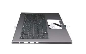 Keyboard incl. topcase DE (german) silver/silver with backlight original suitable for Acer RS (AP714-51T)